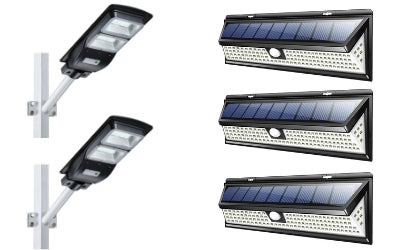 Solar 118 LED 1000LM + 60W Solar Street Light 4500LM Bundle Offer