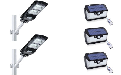 Solar 55 LED 800LM + 60W Solar Street Light 4500LM Bundle Offer